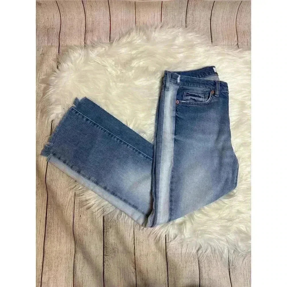 Loft Vintage Straight Jeans Light Wash Size 4 99% Cotton/1% Elastane